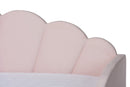 Laure Light Pink Velvet Fabric Upholstered Queen Size Daybed w/Trundle Baxton