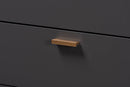 Yori Dark Gray and Gold 5-Drawer Chest Baxton