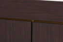 Paras Dark Brown and Gold Shoe Cabinet w/Faux Marble Top Baxton