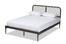 Graydon Industrial Black Bronze Metal Queen Size Platform Bed Baxton