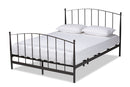 Pia Black Bronze Finished Metal Queen Size Platform Bed Baxton