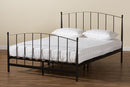 Pia Black Bronze Finished Metal Queen Size Platform Bed Baxton