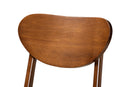 Floriane Sand Fabric Upholstered and Walnut Brown 2Pc Counter Stool Set Baxton