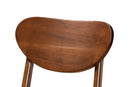 Floriane Sand Fabric Walnut Brown 2Pc Bar Stool Set Baxton