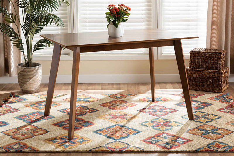 Riva Walnut Brown Dining Table Baxton