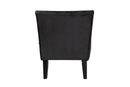 Sabrina Black Velvet Fabric Upholstered and Black Accent Chair Baxton