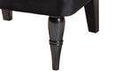 Sabrina Black Velvet Fabric Upholstered and Black Accent Chair Baxton