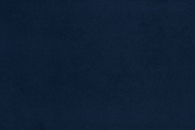 Sabrina Navy Blue Velvet Fabric Upholstered and Black Accent Chair Baxton