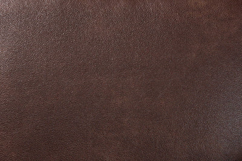 Holitz Dark Brown Faux Leather Effect Fabric Walnut Brown Accent Chair Baxton