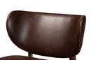 Naeva Dark Brown Faux Leather Effect and Walnut Brown Living Room Accent Chair Baxton