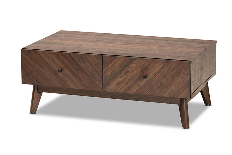 Leryn Walnut Brown Coffee Table Baxton