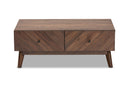 Leryn Walnut Brown Coffee Table Baxton
