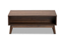 Leryn Walnut Brown Coffee Table Baxton