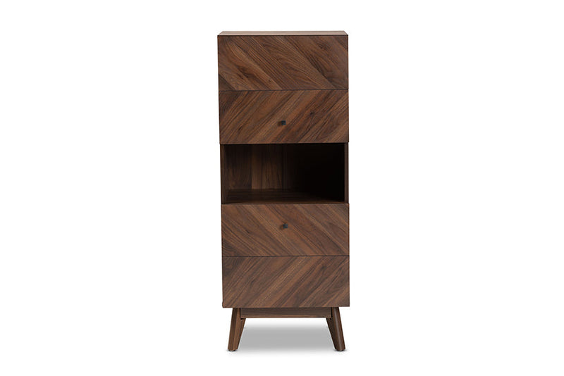 Leryn Walnut Brown Storage Cabinet Baxton