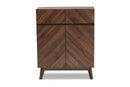 Leryn Walnut Brown Shoe Cabinet Baxton