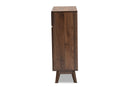 Leryn Walnut Brown Shoe Cabinet Baxton