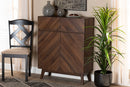Leryn Walnut Brown Shoe Cabinet Baxton