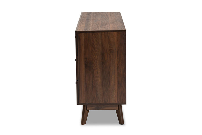 Leryn Walnut Brown 6-Drawer Dresser Baxton