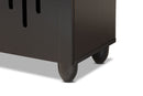 Talon Black 2-Door Shoe Storage Cabinet Baxton