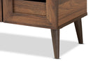 Naya Walnut Brown 2-Door Shoe Storage Cabinet Baxton