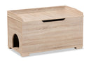 Faulkner Oak Cat Litter Box Cover House Baxton