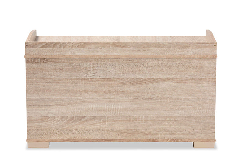 Faulkner Oak Cat Litter Box Cover House Baxton