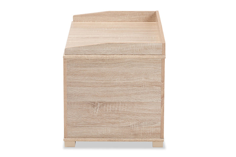 Faulkner Oak Cat Litter Box Cover House Baxton