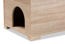 Faulkner Oak Cat Litter Box Cover House Baxton