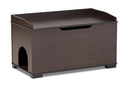 Faulkner Dark Brown Cat Litter Box Cover House Baxton