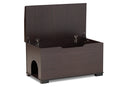 Faulkner Dark Brown Cat Litter Box Cover House Baxton