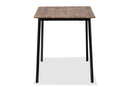 Midway Walnut Brown and Black Metal Dining Table Baxton