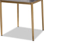 Thalia Modern Gray Velvet Fabric Gold Finished Metal 4Pc Dining Chair Set Baxton