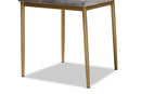 Karsen Gray Velvet Fabric Gold Finished Metal 4Pc Dining Chair Set Baxton