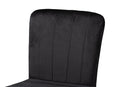 Jalie Black Velvet Fabric Two-Tone Black and Gold 2Pc Bar Stool Set Baxton