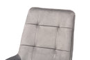 Genera Gray Velvet Fabric Gold Finished Metal 2Pc Dining Chair Set Baxton