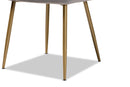 Genera Gray Velvet Fabric Gold Finished Metal 2Pc Dining Chair Set Baxton