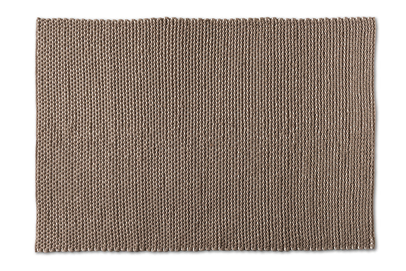 Vita Modern and Contemporary Brown Handwoven Wool Dori Blend Area Rug