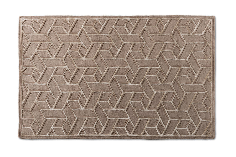 Anaya Modern and Contemporary Sand Hand-Tufted Wool Blend Area Rug