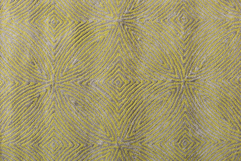 Truett Modern and Contemporary Lime Green and Gray Hand-Tufted Viscose Blend Area Rug