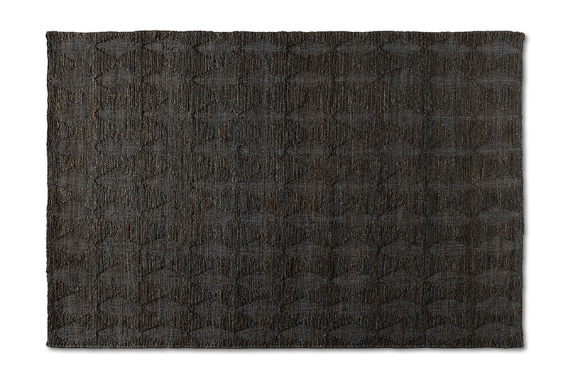 Huxley Modern and Contemporary Dark Gray Hand-Knotted Hemp Area Rug