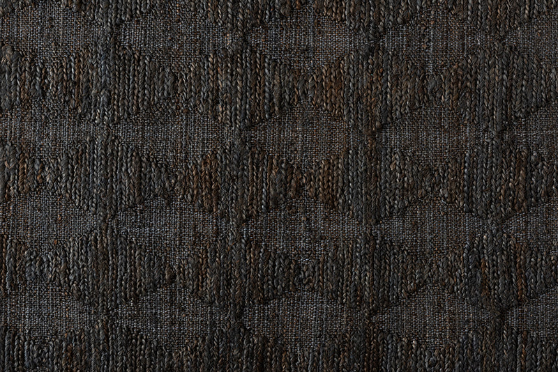 Huxley Modern and Contemporary Dark Gray Hand-Knotted Hemp Area Rug