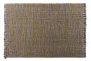 Valonia Yellow and Gray Handwoven Hemp Blend Area Rug Baxton
