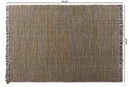 Valonia Yellow and Gray Handwoven Hemp Blend Area Rug Baxton