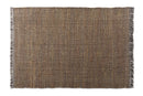 Valonia Orange and Gray Handwoven Hemp Blend Area Rug Baxton