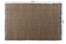 Valonia Orange and Gray Handwoven Hemp Blend Area Rug Baxton