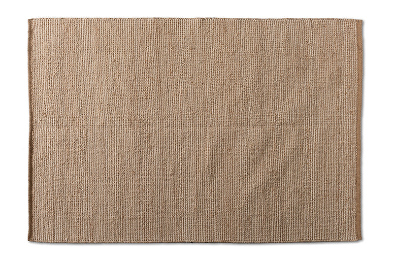 Cronin Modern and Contemporary Natural Brown Handwoven Hemp Blend Area Rug