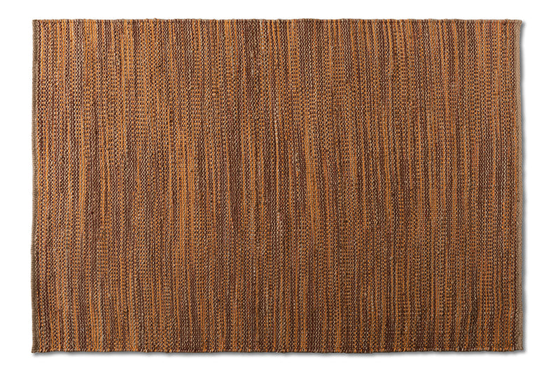 Cronin Modern and Contemporary Rust Handwoven Hemp Blend Area Rug