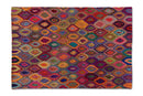 Saffi Multi-Colored Handwoven Fabric Area Rug Baxton