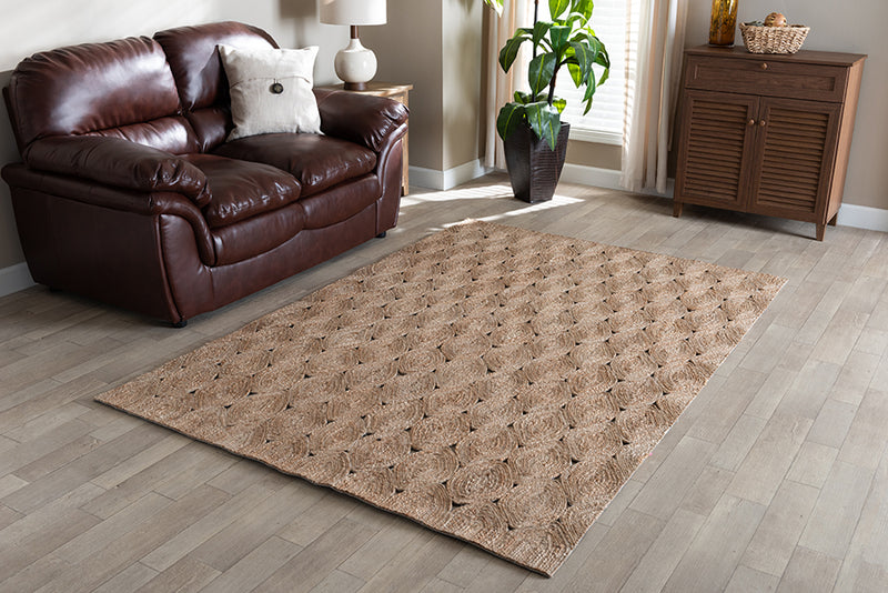 Saffi Modern and Contemporary Handwoven Hemp Area Rug