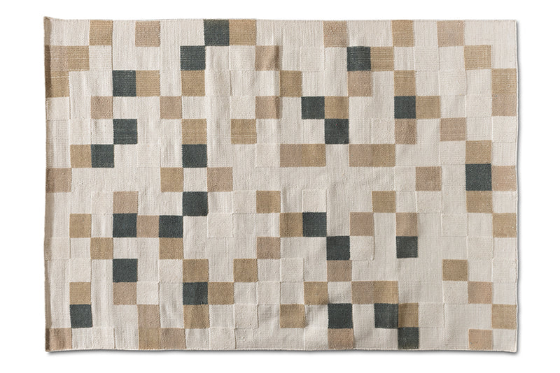 Hale Modern and Contemporary Ivory and Gray Handwoven PET Yarn Indoor and Outdoor Area Rug